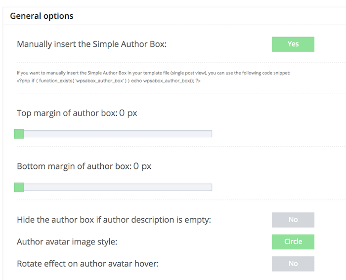 Simple Author Boxのカスタマイズ設定1