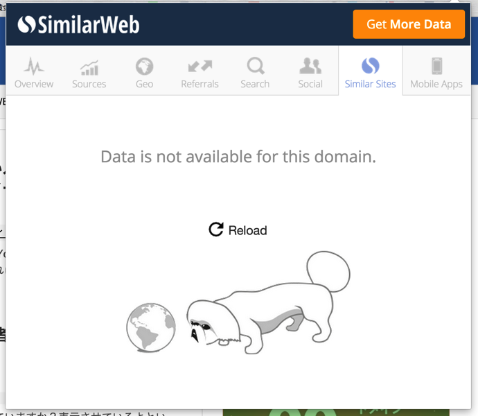 SimilarWebのChromeアプリで見れる類似サイト
