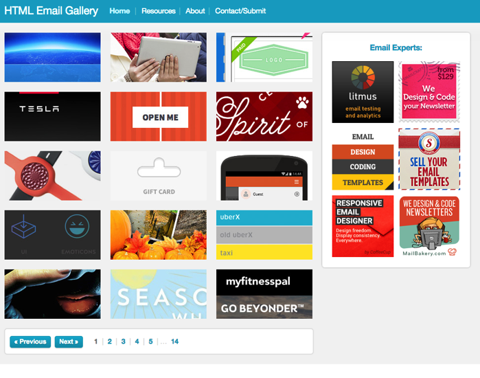 HTML Email Gallery