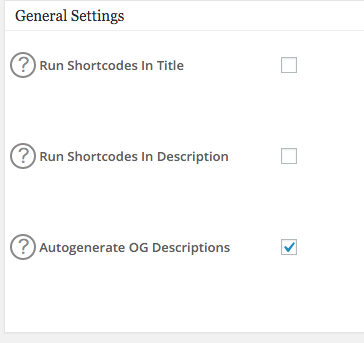 General Settings