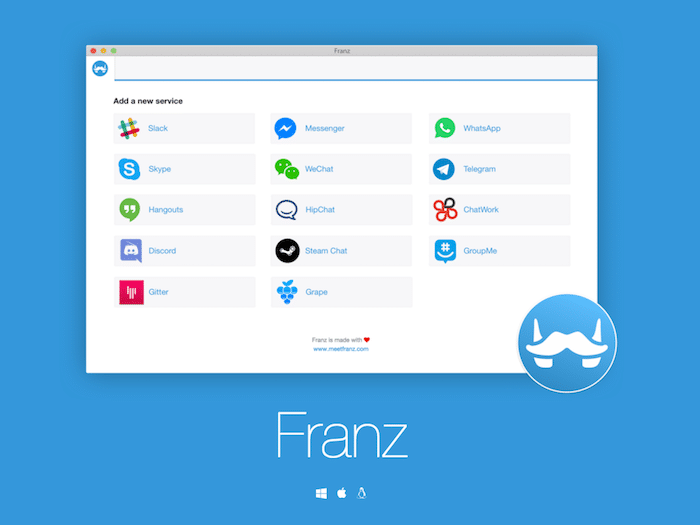 チャットワークもFacebookメッセージも１つのアプリで管理できる「Franz」が使えすぎてヤバイ！