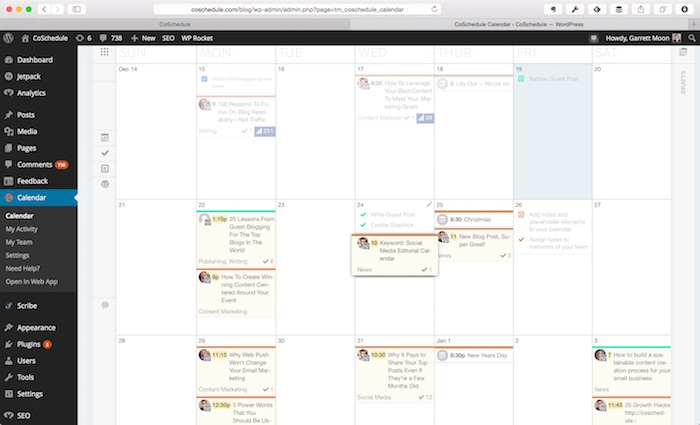 CoSchedule WordPressCalendar