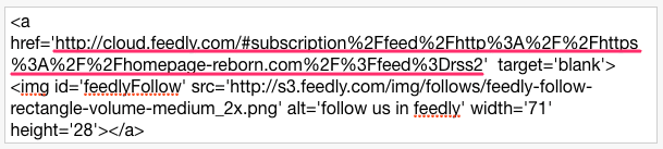 Feedlyのコードを修正