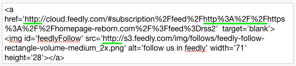 Feedlyのコードの修正箇所