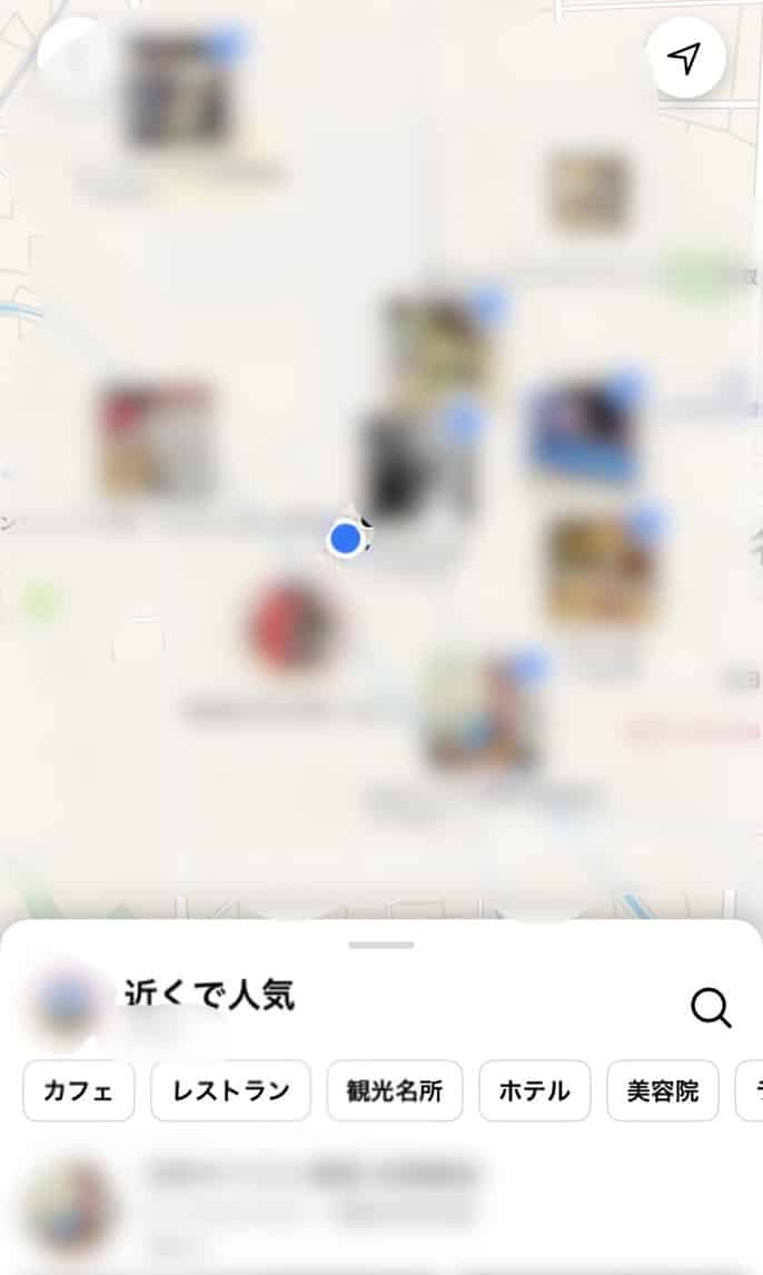 Instagramで近所のお店を探す